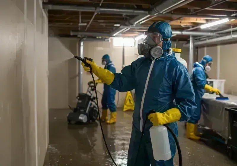 Basement Sanitization and Antimicrobial Treatment process in Lake Geneva, WI